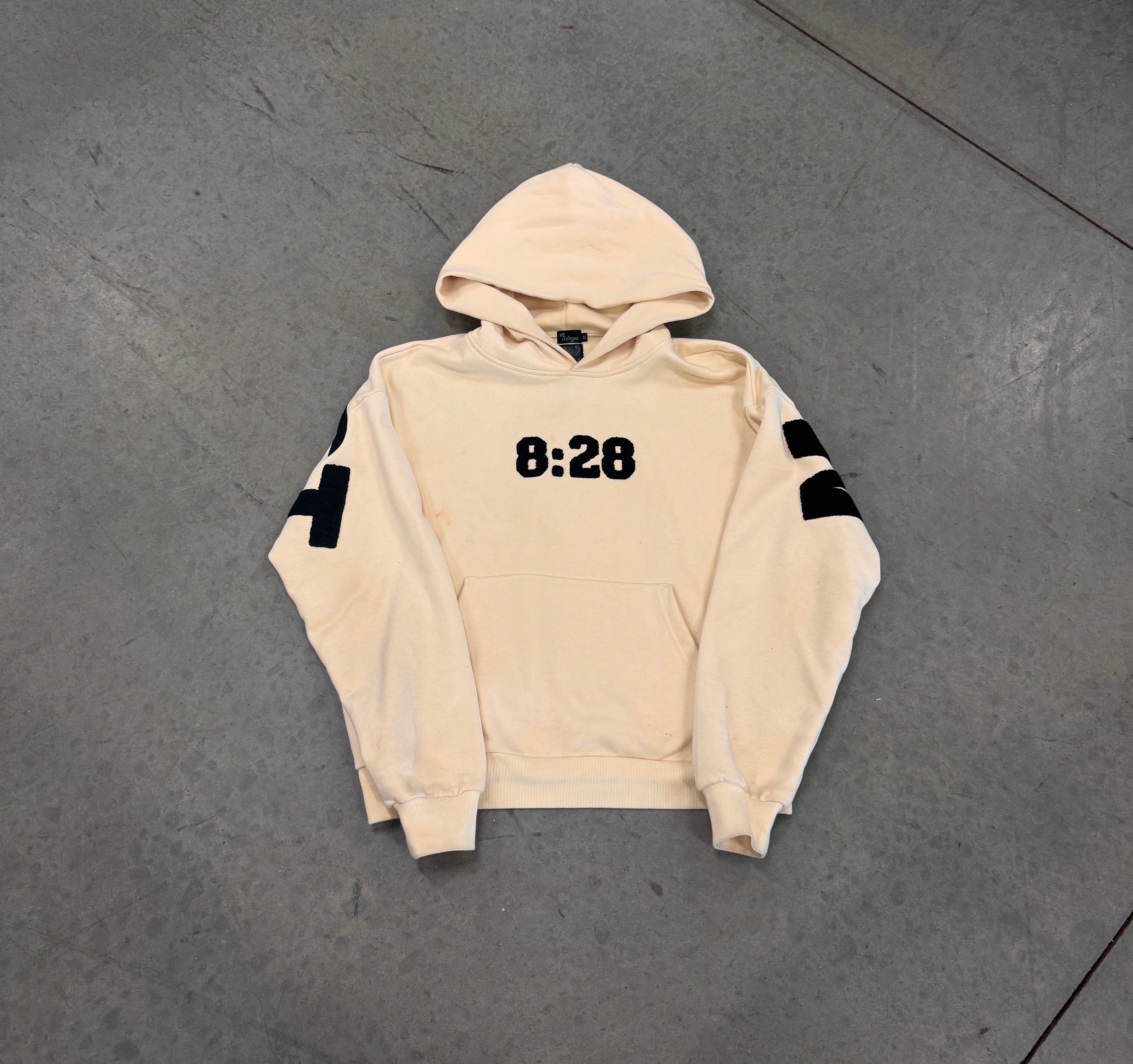 8:28 Cream Hoodie