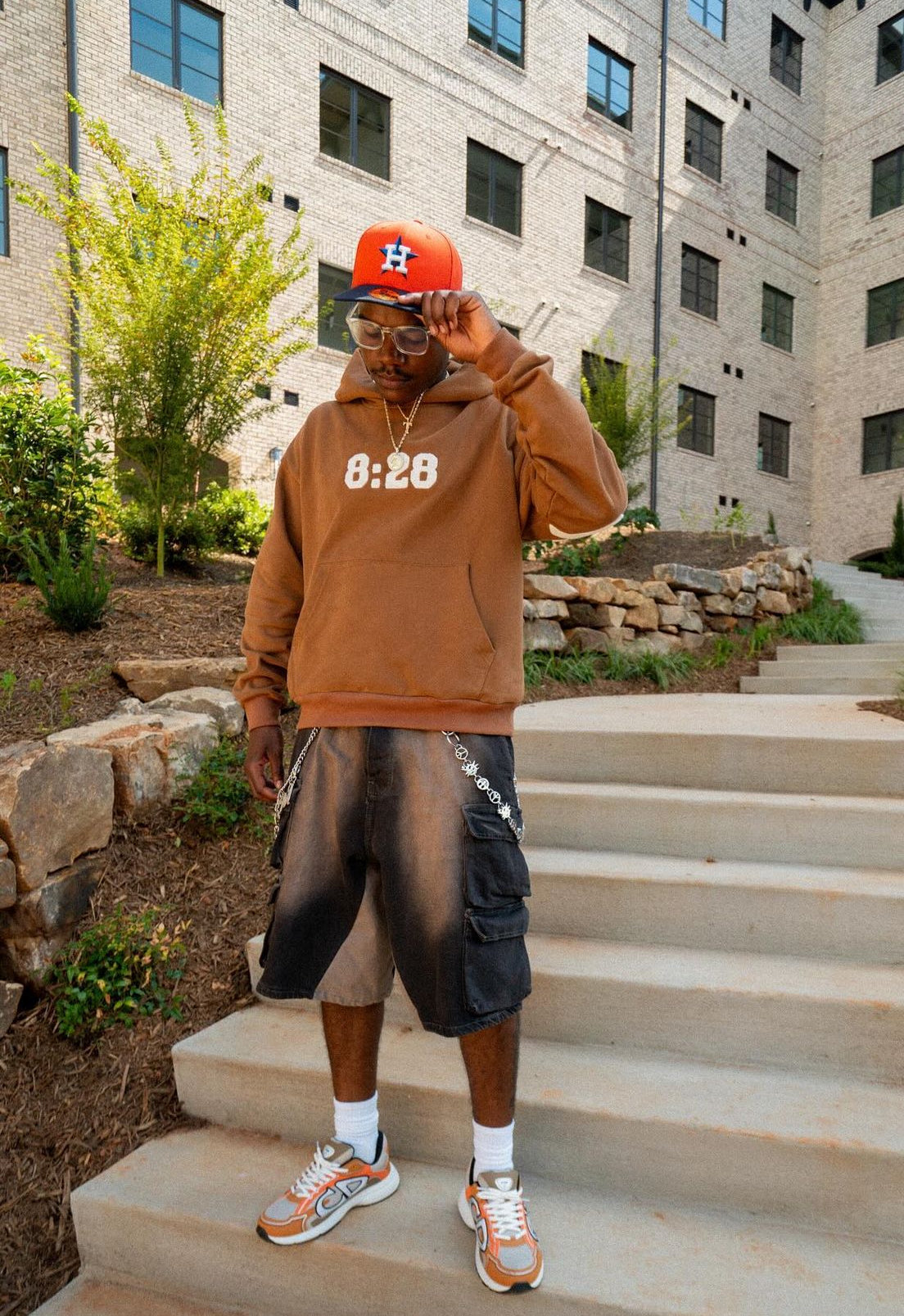 8:28 Brown Hoodie